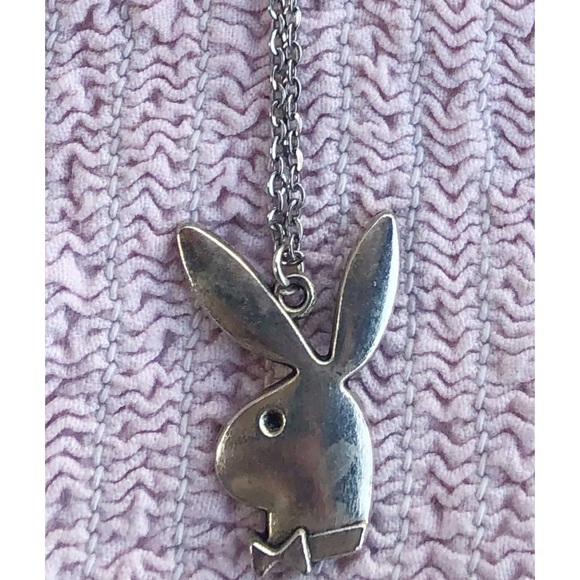 Playboy bunny necklace silver Clearance